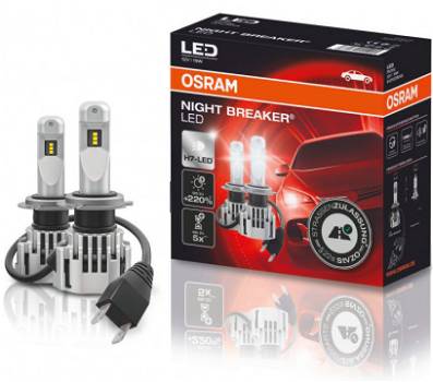 H7 Osram Night Breaker Set Led Bulbs Headlight Scheinwerfer 220% mehr Helligkeit