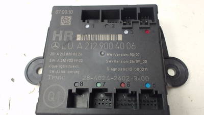 Türsteuergerät Hinten R LU: A 212 900 40 06 Mercedes-benz E 350 CDI DPF Blueefficiency 7G-TRONIC Ezl 28.09.2010 212