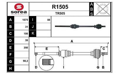 SNRA Antriebswelle - R1505