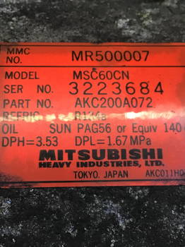 358760 Klimakompressor MITSUBISHI Carisma (DA0) MR500007