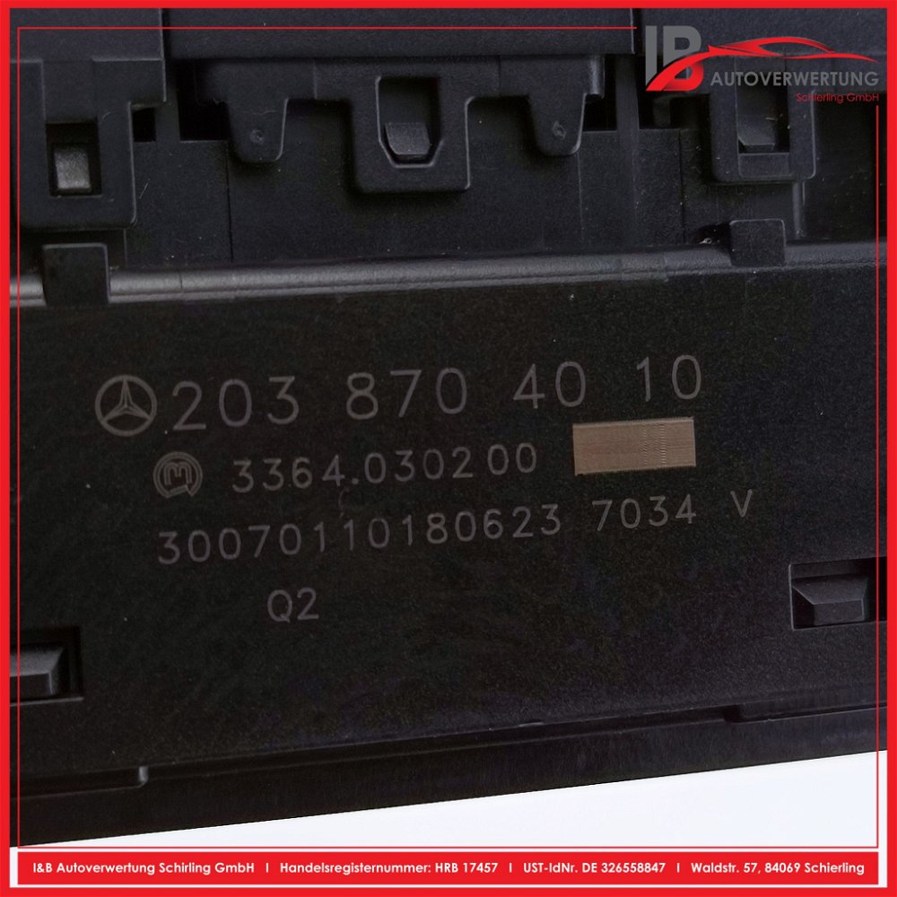 Schalter Sitzheizung MERCEDES BENZ C-KLASSE KOMBI W203 C280 4MATIC MERCEDES- BENZ,2038704010 170 KW gebraucht
