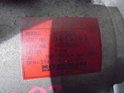 Klima Pumpe Mitsubishi Space Star (DG) MPV 1.3 16V (4G13) (MR398278, MSC60CN) 40415946