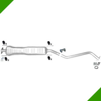 Opel Vectra B Kit Mittelschalldämpfer Auspuff Mitte