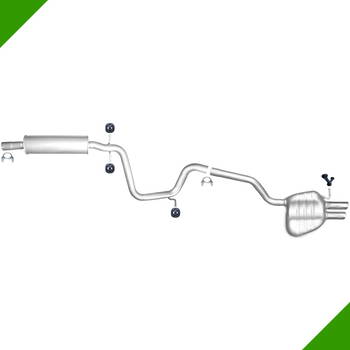 Skoda Octavia II Combi 2,0 RS TFSI 1Z3 1Z5 Mitteltopf Endtopf Auspuff Anbausatz