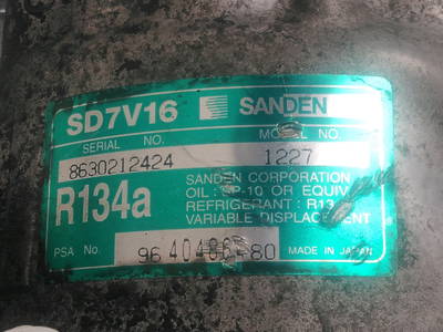 Klima Pumpe Peugeot Expert (222/224) Van 2.0 HDi 90 (DW10TED(RHX)) 2005 (6453TJ)