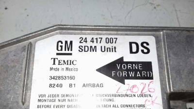 Steuergerät Airbag Opel Corsa C (F08/68) Hatchback 1.0 12V (Z10XE) (24417007, 342853160) 66331565