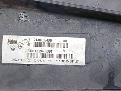 Kühlerventilator Renault Clio V (RJAB) Hatchback 5-drs 1.6 E-Tech 140 16V (H4M-632(H4M-C6)) (214810845R, MM12194) 67653551