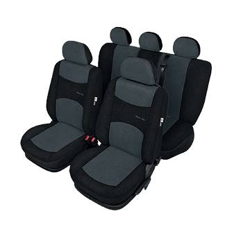 Sitzbezüge Schonbezüge für Ford Fiesta III schwarz-grau V17 Vordersitze