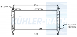 Opel Wasserkühler Kuehler-Rath 13653