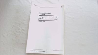 Reparaturleitfaden / Handbuch / Heft Ausgabe 06.98 VW LT 50 TD 21K752/W32 Ezl 2DX, 2DM, 281, 283, 291, 293