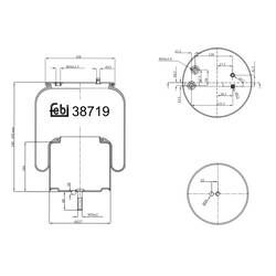 Federbalg, Luftfederung Hinterachse beidseitig hinten Febi Bilstein 38719