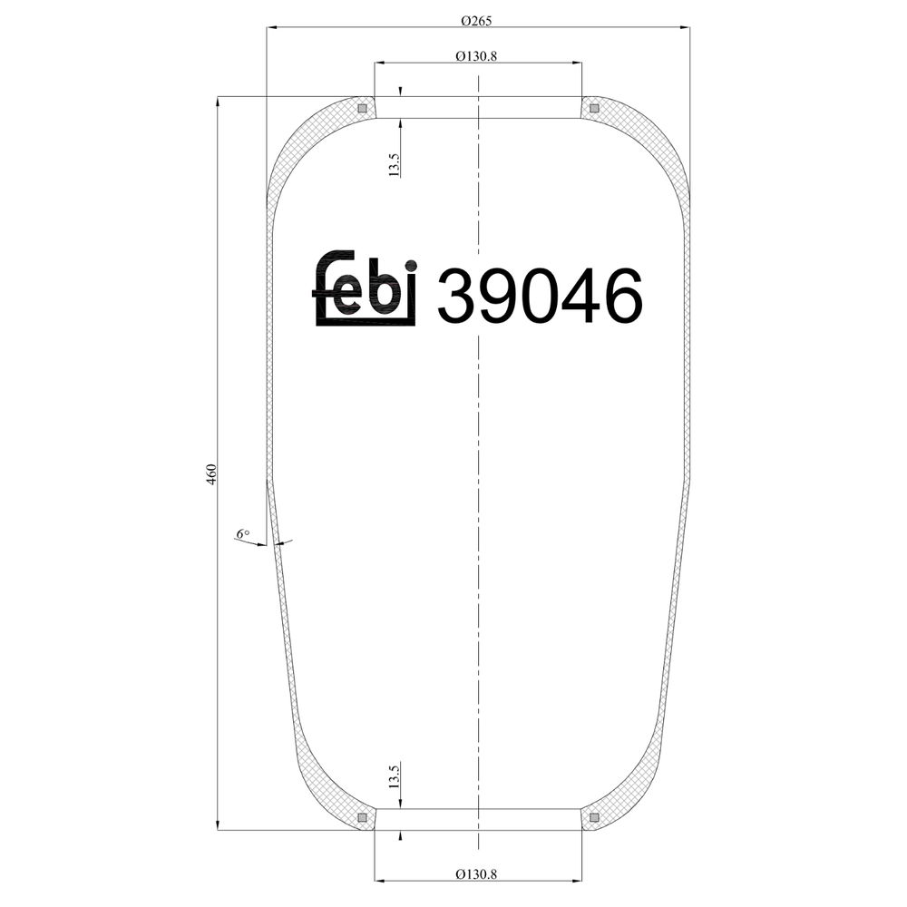 febibilstein Federbalg, Luftfederung beidseitig Febi Bilstein 39046