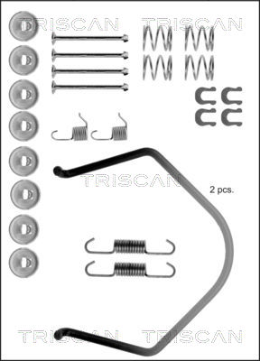 Zubehörsatz, Bremsbacken Hinterachse Triscan 8105 132506