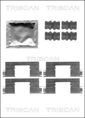 Zubehörsatz, Scheibenbremsbelag Vorderachse Triscan 8105 251603