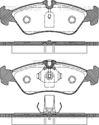 Bremsbelagsatz, Scheibenbremse Triscan 8110 23010