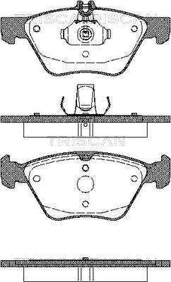 Bremsbelagsatz, Scheibenbremse Vorderachse Triscan 8110 23014