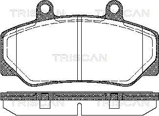 Bremsbelagsatz, Scheibenbremse Vorderachse Triscan 8110 27935