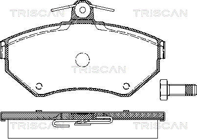 Bremsbelagsatz, Scheibenbremse Vorderachse Triscan 8110 29010