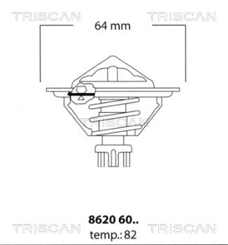 Thermostat, Kühlmittel Triscan 8620 6082