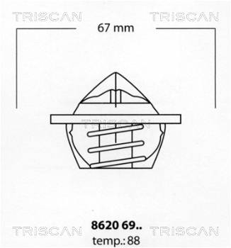 Thermostat, Kühlmittel Triscan 8620 6988