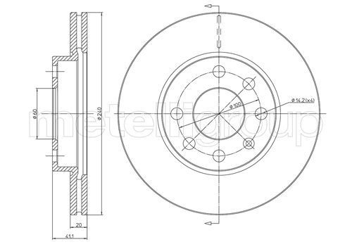 Bremsscheibe Vorderachse Metelli 23-0569C