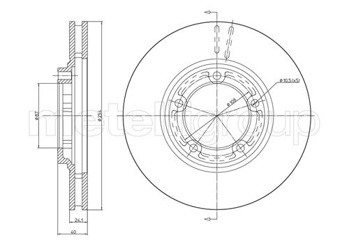Bremsscheibe Vorderachse Metelli 23-0596