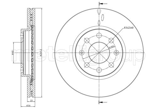 Bremsscheibe Vorderachse Metelli 23-0835C