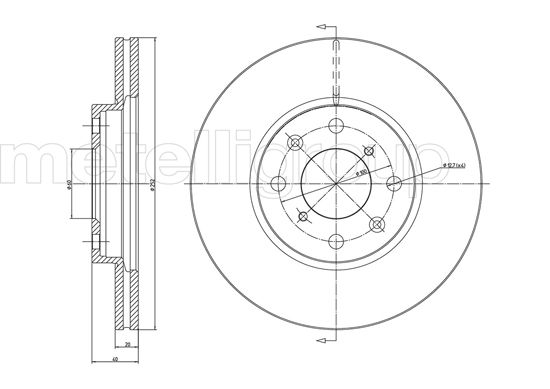 Bremsscheibe Vorderachse Metelli 23-0908C