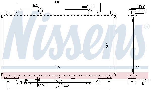 Kühler, Motorkühlung Nissens 68542