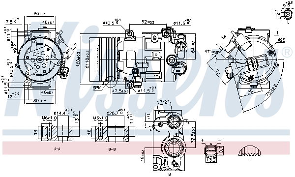 Kompressor, Klimaanlage Nissens 890420