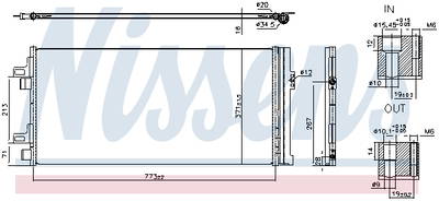 Kondensator, Klimaanlage Nissens 940962