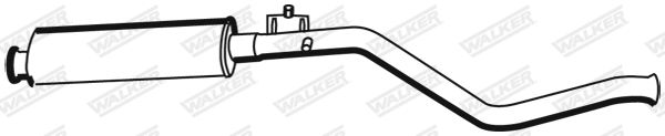Mittelschalldämpfer mitte Walker 19564