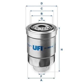 Kraftstofffilter UFI 24.366.00