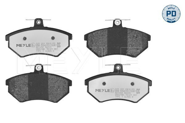 Bremsbelagsatz, Scheibenbremse Vorderachse Meyle 025 201 6816/PD