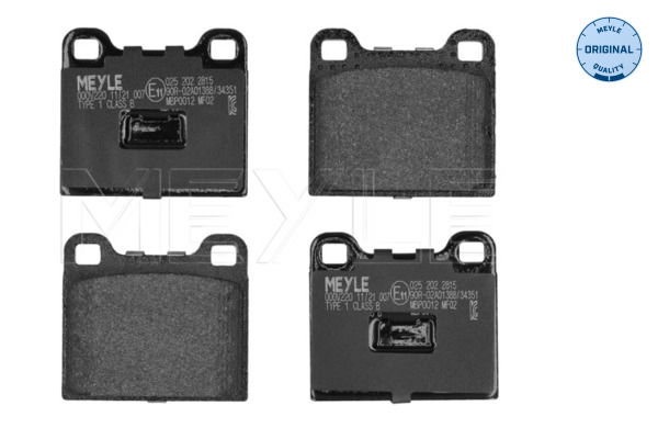 Bremsbelagsatz, Scheibenbremse Vorderachse Meyle 025 202 2815