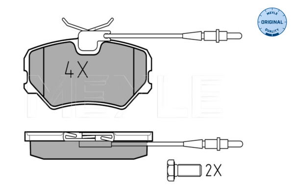 Bremsbelagsatz, Scheibenbremse Vorderachse Meyle 025 212 0918/W