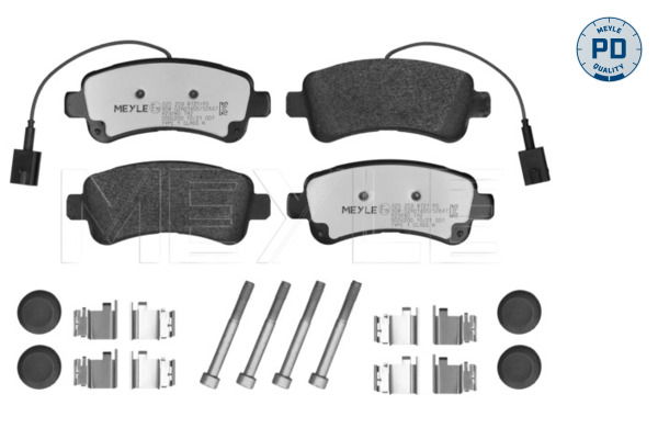 Bremsbelagsatz, Scheibenbremse Hinterachse Meyle 025 259 8721/PD