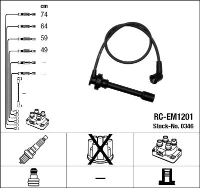 Zündleitungssatz NGK 0346