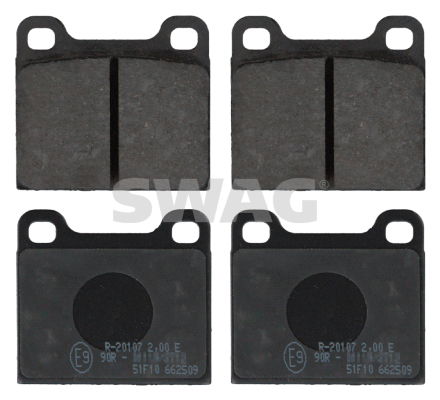 Bremsbelagsatz, Scheibenbremse Hinterachse Swag 10 91 6290