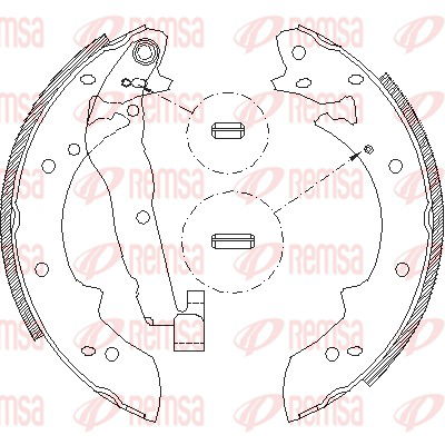 Bremsbackensatz Hinterachse Remsa 4027.01