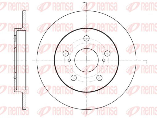 Bremsscheibe Hinterachse Remsa 61074.00