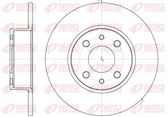 Bremsscheibe Hinterachse Remsa 6150.00