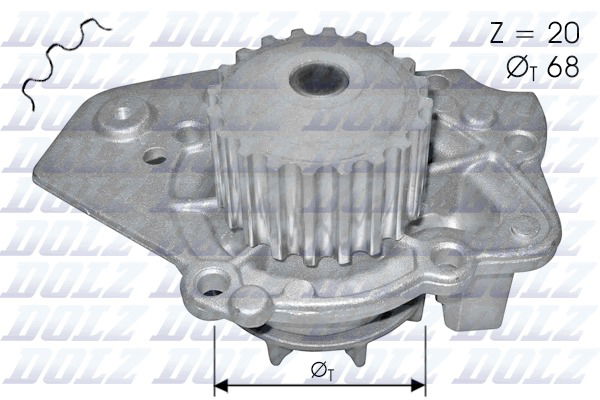 Wasserpumpe, Motorkühlung Dolz N206