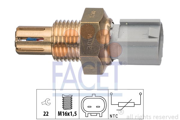 Sensor, Ansauglufttemperatur Facet 10.4024