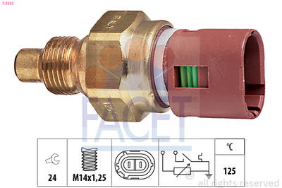 Sensor, Kühlmitteltemperatur Facet 7.3532