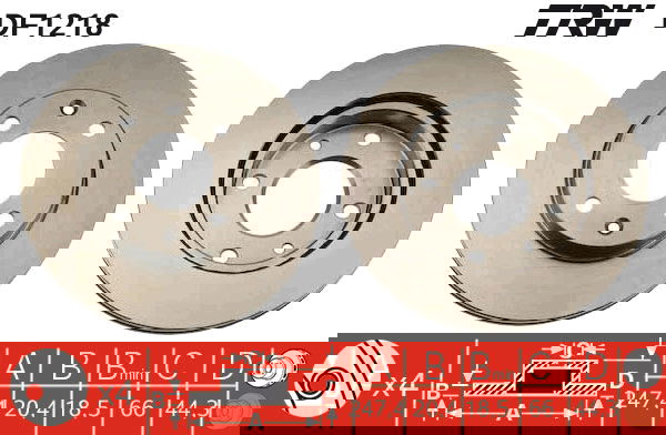 Bremsscheibe Vorderachse TRW DF1218