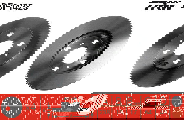 Bremsscheibe Vorderachse TRW DF1423