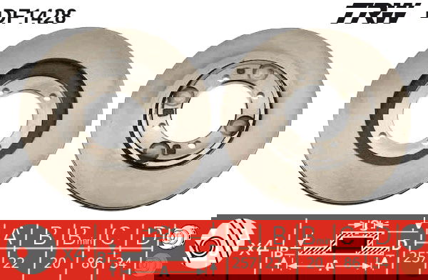 Bremsscheibe Vorderachse TRW DF1428