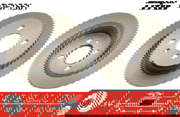 Bremsscheibe Hinterachse TRW DF1561