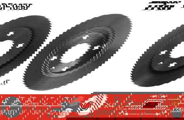 Bremsscheibe Vorderachse TRW DF1658